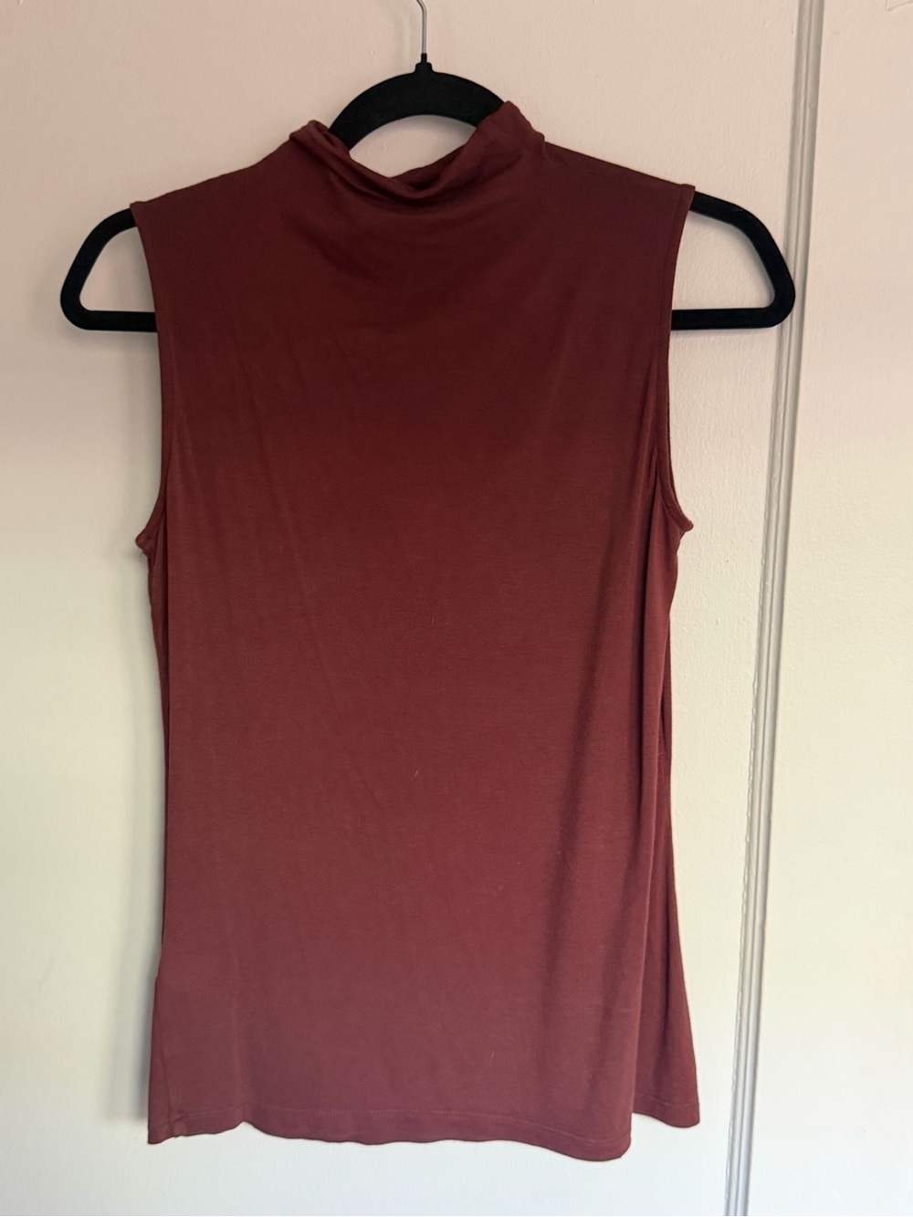 Nordstrom Sleeveless Mock-Neck Tank - Burgundy